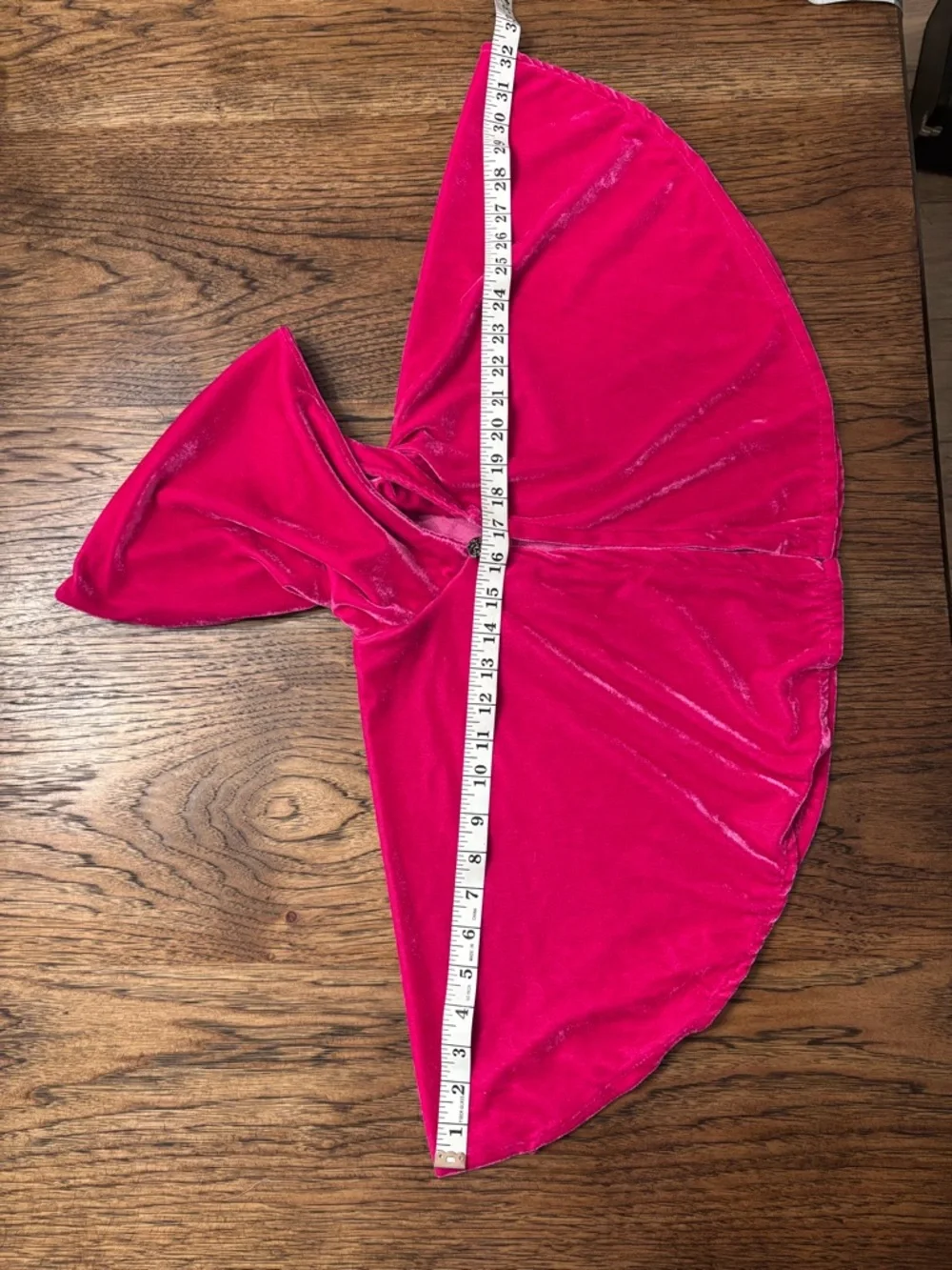 Land of Merriment Kids Hooded Crushed Velvet Cape Hot Pink Small Dress Up